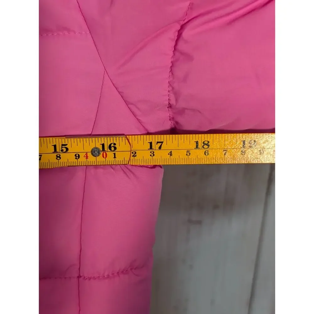 The Childrens Place Puffer Jacket Girls XL 14 Bubblegum Pink Water Resistant NWT